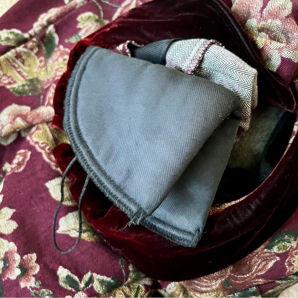 Vintage MOLLY MALLOY Petite Floral Velvet Collar Long Sleeve Dress—SZ. 4P - Picture 14 of 17